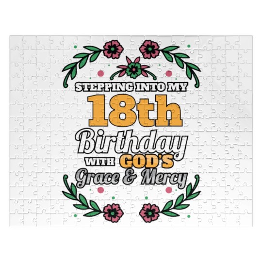 Stepping into my 18th Birthday Religious Bday Jigsaw Puzzles
