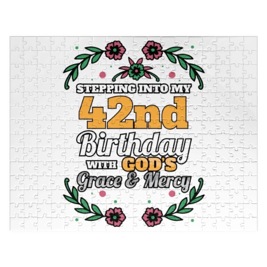 Stepping into my 42nd Birthday Religious Bday Jigsaw Puzzles
