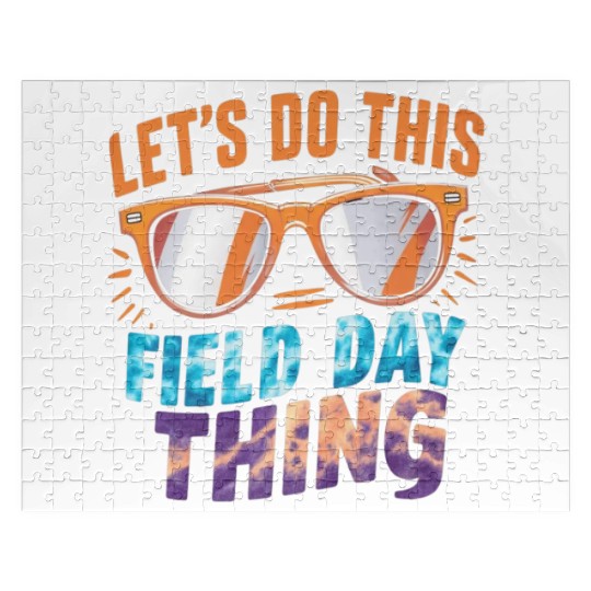 Let's Do This Field Day Thing Sunglasses Teacher Jigsaw Puzzles