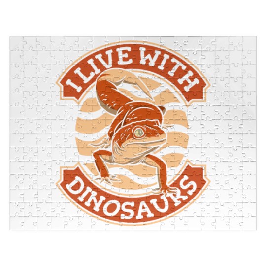 I Live With Dinosaurs Gekkota Crested Lizard Jigsaw Puzzles