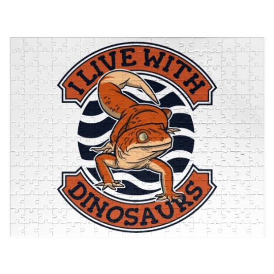 I Live With Dinosaurs Gekkota Crested Lizard Jigsaw Puzzles
