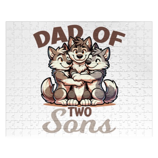 Strong Wolf with Wolf Child for a Dad Jigsaw Puzzles