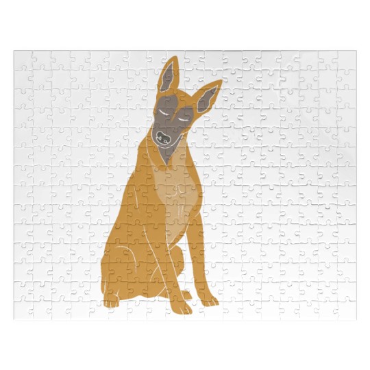 Funny Dog Saying No Dog Training Belgian Malinois Jigsaw Puzzles