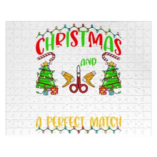 Christmas Light Hairdresser Xmas Jigsaw Puzzles