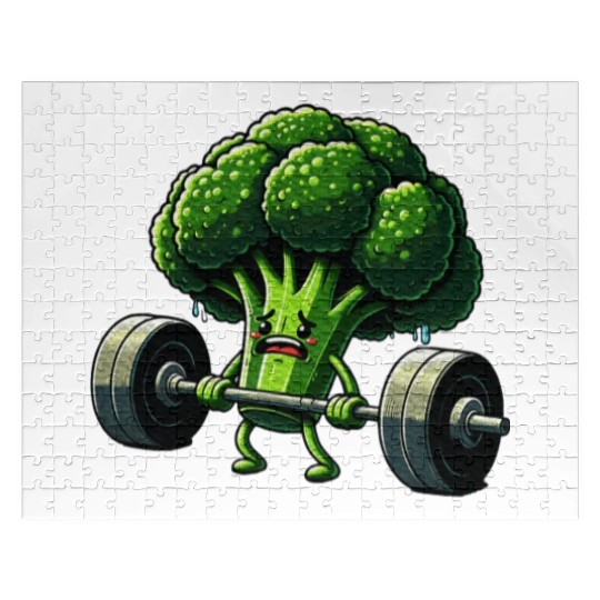 Deadlift Broccoli Gym Fitness Motivation Jigsaw Puzzles