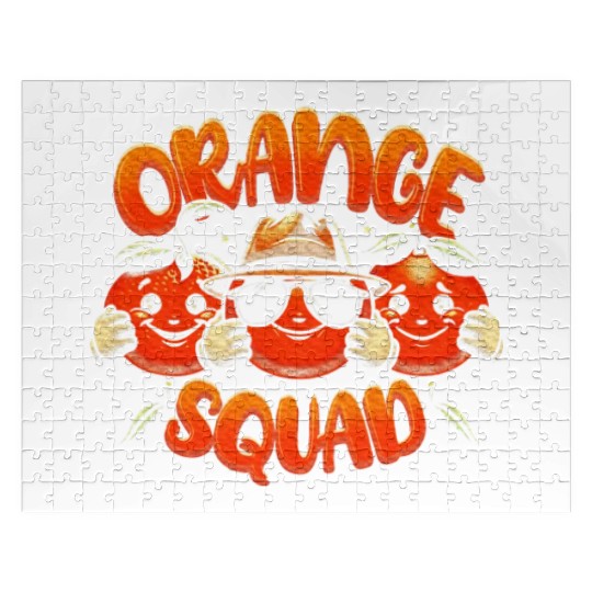 Orange Citrus Fruit Lover Orange Squad Meme Jigsaw Puzzles