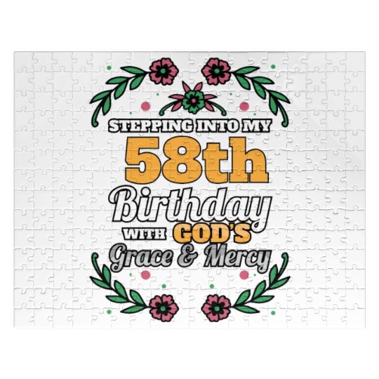Stepping into my 58th Birthday Religious Bday Jigsaw Puzzles