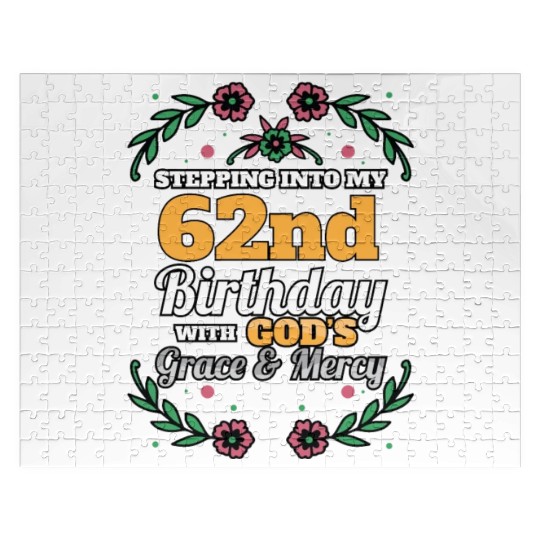 Stepping into my 62nd Birthday Religious Bday Jigsaw Puzzles
