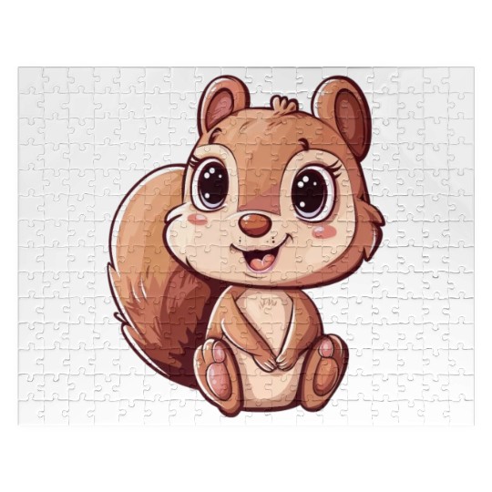 Adorable Squirrel With Big Eyes Jigsaw Puzzles