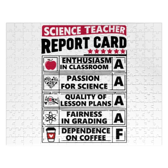 Science Teacher Report Card Jigsaw Puzzles