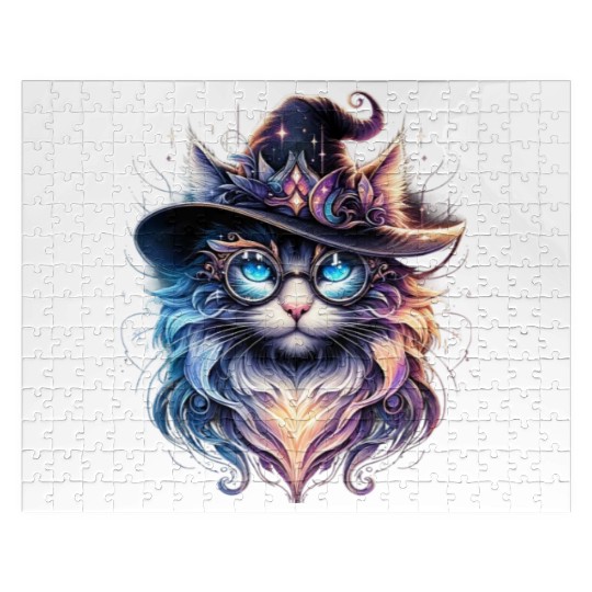 Cat Fantasy "Enchanted Wizard Cat" Jigsaw Puzzles