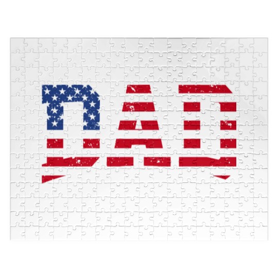 USA Patriotic Dad Father's Day American Flag Jigsaw Puzzles