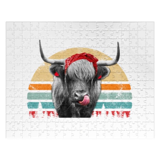 Don't Be A Salty Heifer Cute Highland Cow Lover Jigsaw Puzzles