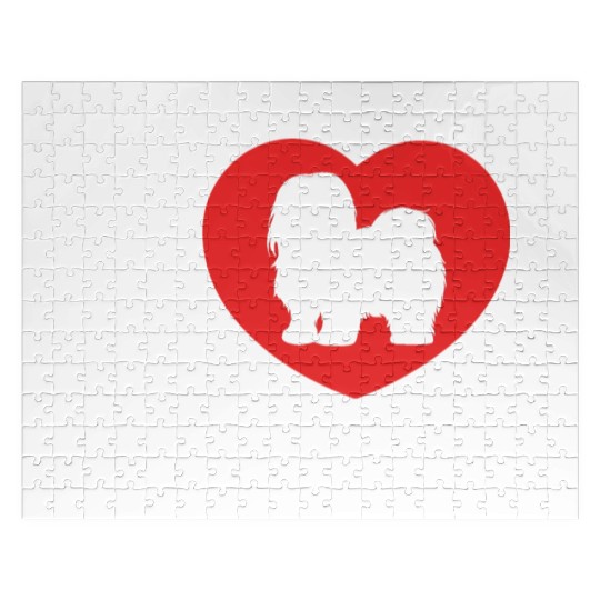 Puppy Dog Lover Pet I Love My Lhasa Apso Jigsaw Puzzles