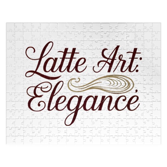 Latte Art Elegance Design - Stylish Coffee Wear Jigsaw Puzzles