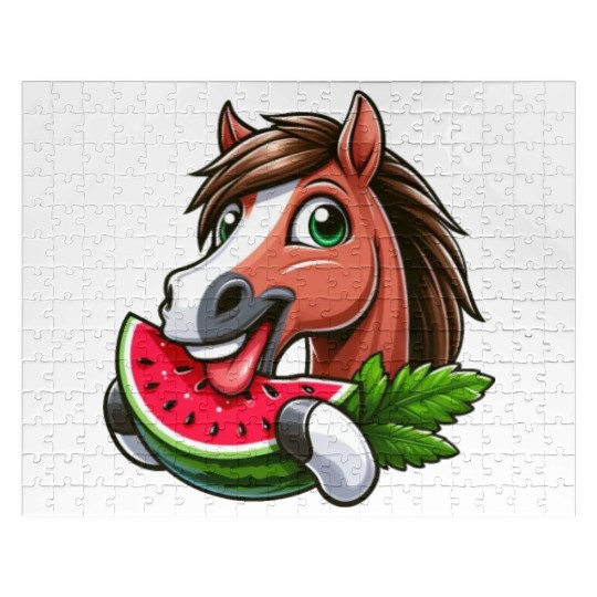 Horses Horse Lover Farmer Melon Summer Jigsaw Puzzles