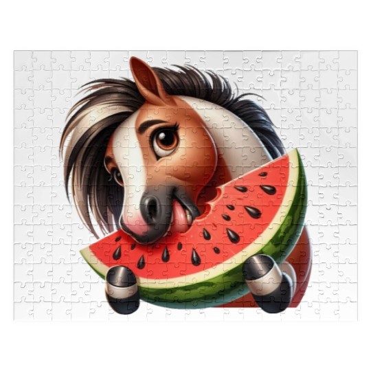 Horses Horse Lover Farmer Melon Summer Jigsaw Puzzles