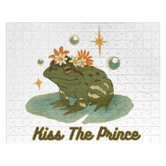 Kiss the Prince Vintage Frog Jigsaw Puzzles