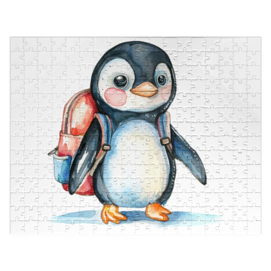 Watercolor Cute School Animals, Back to School Jigsaw Puzzles