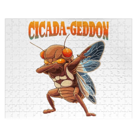 Funny Dabbing Cicada 2024 Dab Jigsaw Puzzles
