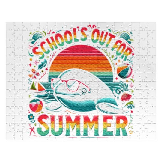 Schools Out For Summer Teacher Beluga Whale Jigsaw Puzzles