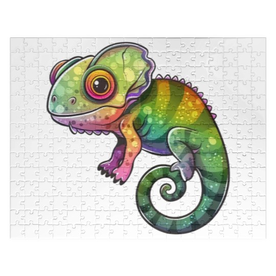 Colorful Chameleon Fantasy Creature Jigsaw Puzzles