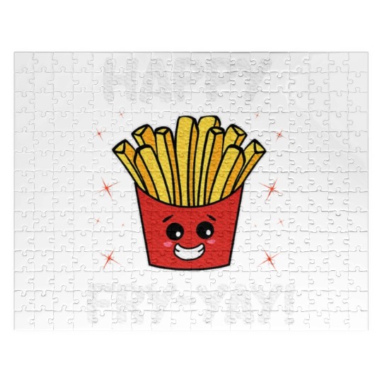 French Fries Anime Lover Happy Fry yay Jigsaw Puzzles