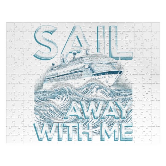 Cruise Ship Cruising Vacation Sail Away With Me Jigsaw Puzzles