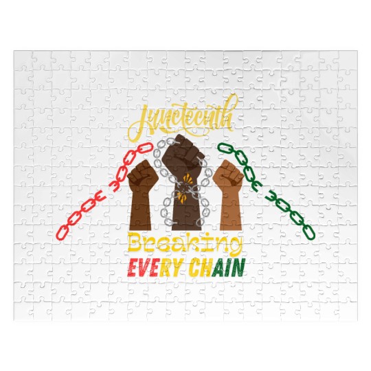 Juneteenth celebration break every chain Jigsaw Puzzles