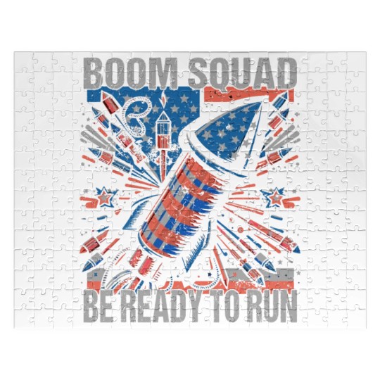 Boom Squad Be Ready To Run 4th of July Fireworks Jigsaw Puzzles