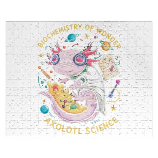 Axolotl Science Teacher Mexican Salamander Jigsaw Puzzles