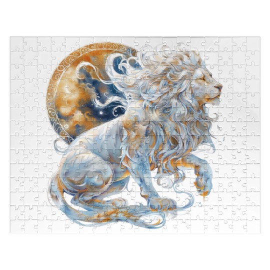 Celestial Lion Images, Mystical Lion, Night sky Jigsaw Puzzles