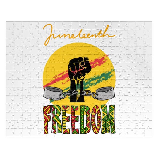 JUNETEENTH FREEDOM APPAREL Jigsaw Puzzles