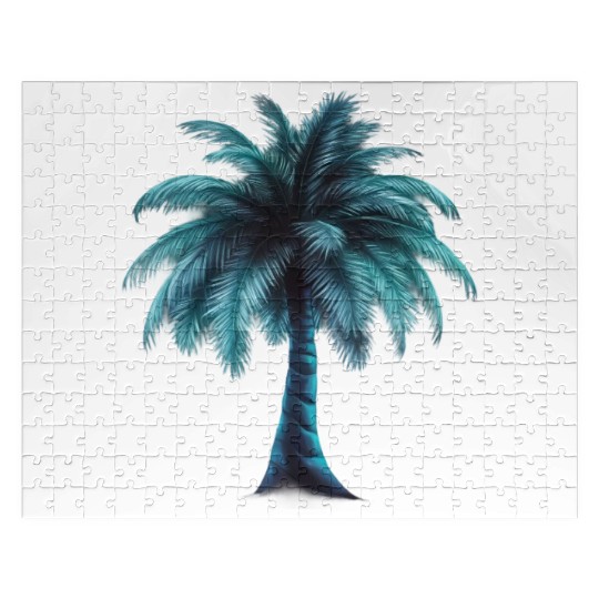 Vaporwave tree Jigsaw Puzzles