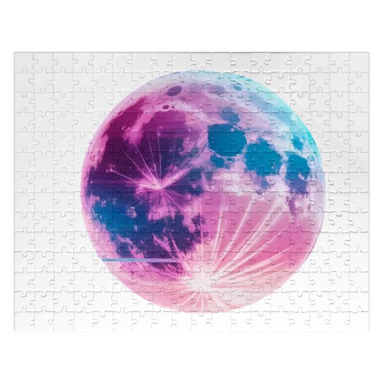 Synthwave moon Jigsaw Puzzles