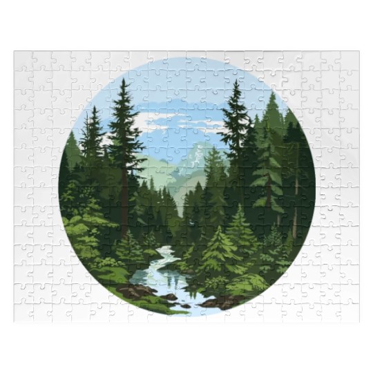 Forest Bathing Japanese Nature Forest Bather Jigsaw Puzzles