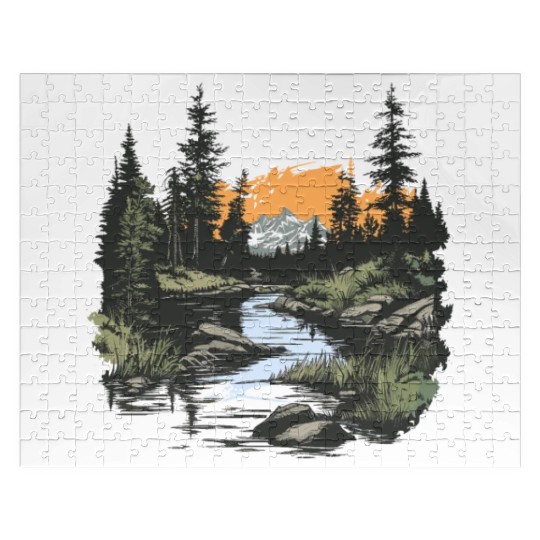 Forest Bathing Japanese Nature Forest Bather Jigsaw Puzzles