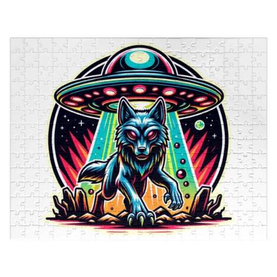 Alien wolf landing Jigsaw Puzzles