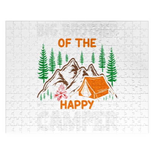 Big Brother of The Happy Camper Hiking Lover Jigsaw Puzzles
