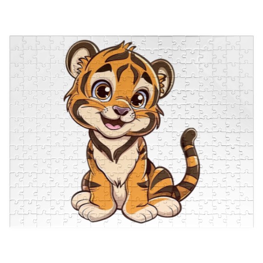 Adorable Smiling Tiger Cub Jigsaw Puzzles