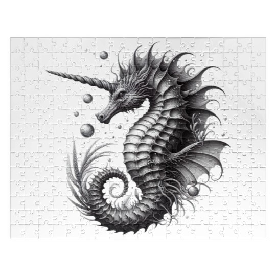 Unicorn Seahorse Fantasy Creature Jigsaw Puzzles