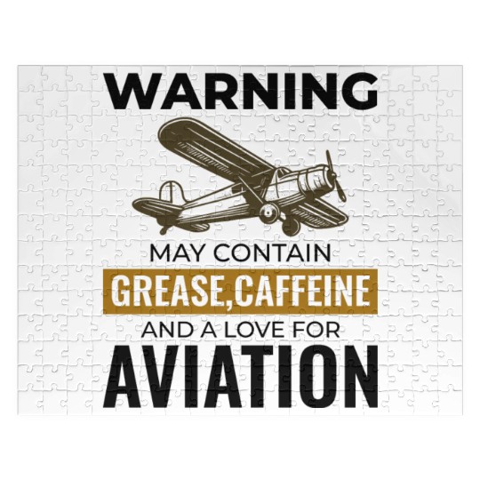 Aircraft Mechanic Aviation Technician Coffee Funny Jigsaw Puzzles