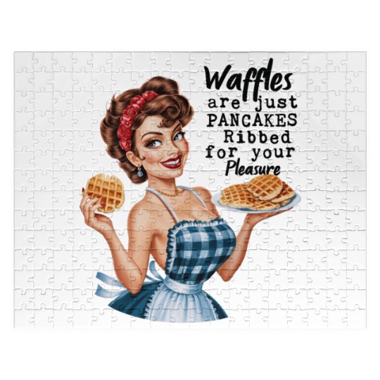 Waffle Delight: Retro Housewife Humor Jigsaw Puzzles