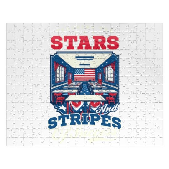 Patriotic Teacher Teaching Stars Stripes Success Jigsaw Puzzles