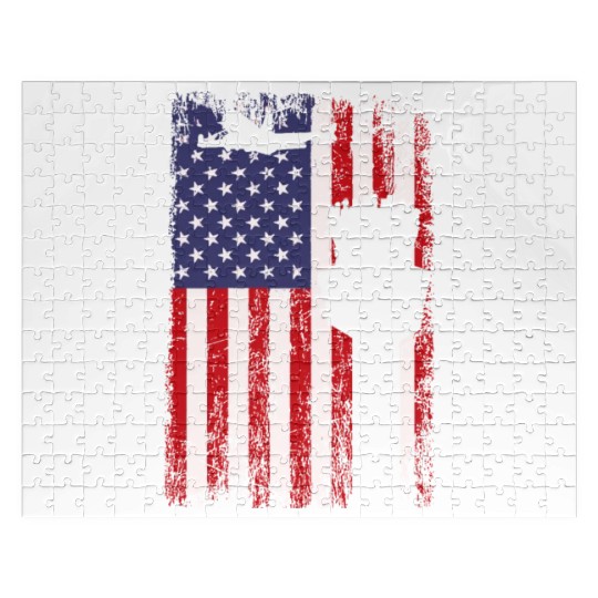 American Flag US, air traffic controller Jigsaw Puzzles