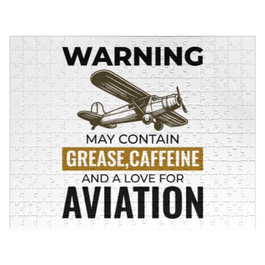 Aircraft Mechanic Aviation Technician Coffee Funny Jigsaw Puzzles