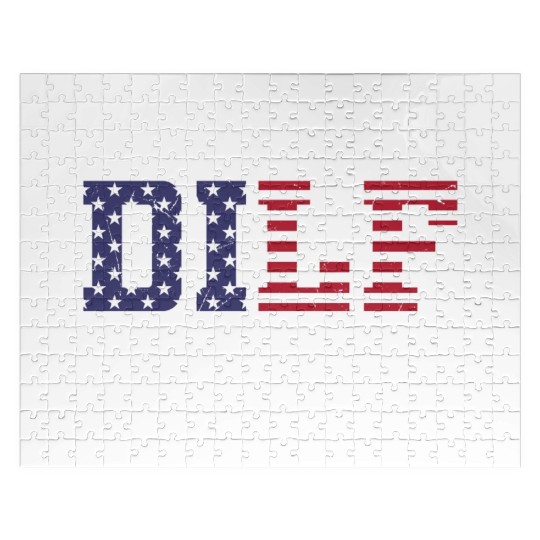 DILF - Damn I Love Freedom, USA Patriotic July 4th Jigsaw Puzzles
