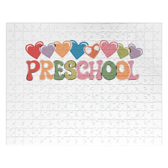 Preschool Teacher First Day Groovy Back To School Jigsaw Puzzles