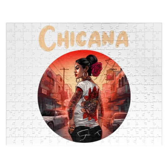 Chicana Lowrider Clothes Mexican American Jigsaw Puzzles
