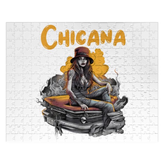 Chicana Lowrider Clothes Mexican American Jigsaw Puzzles